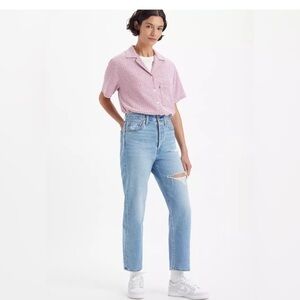 Levi's Ribcage Straight Ankle Light Blue Jeans